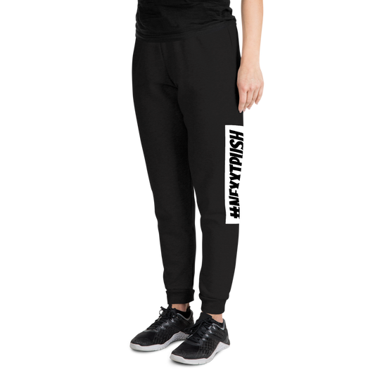 Joggers - #Nexxtpush White Bar Printed