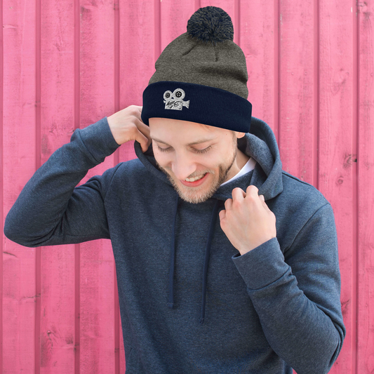 (NEW) KGE WT Movie Camera Pom-Pom Beanie